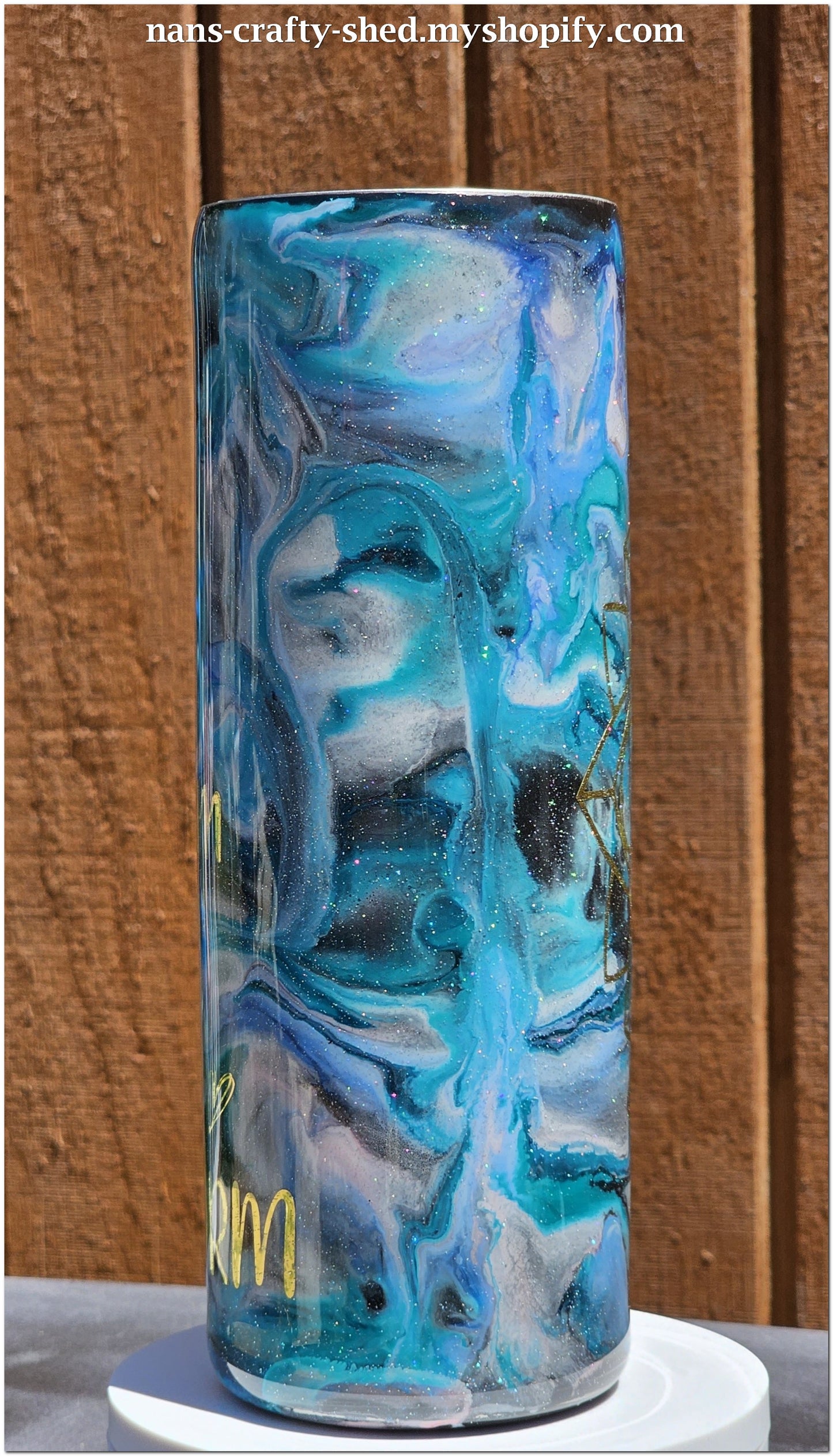 I am the storm blue swirls 20-ounce tumbler
