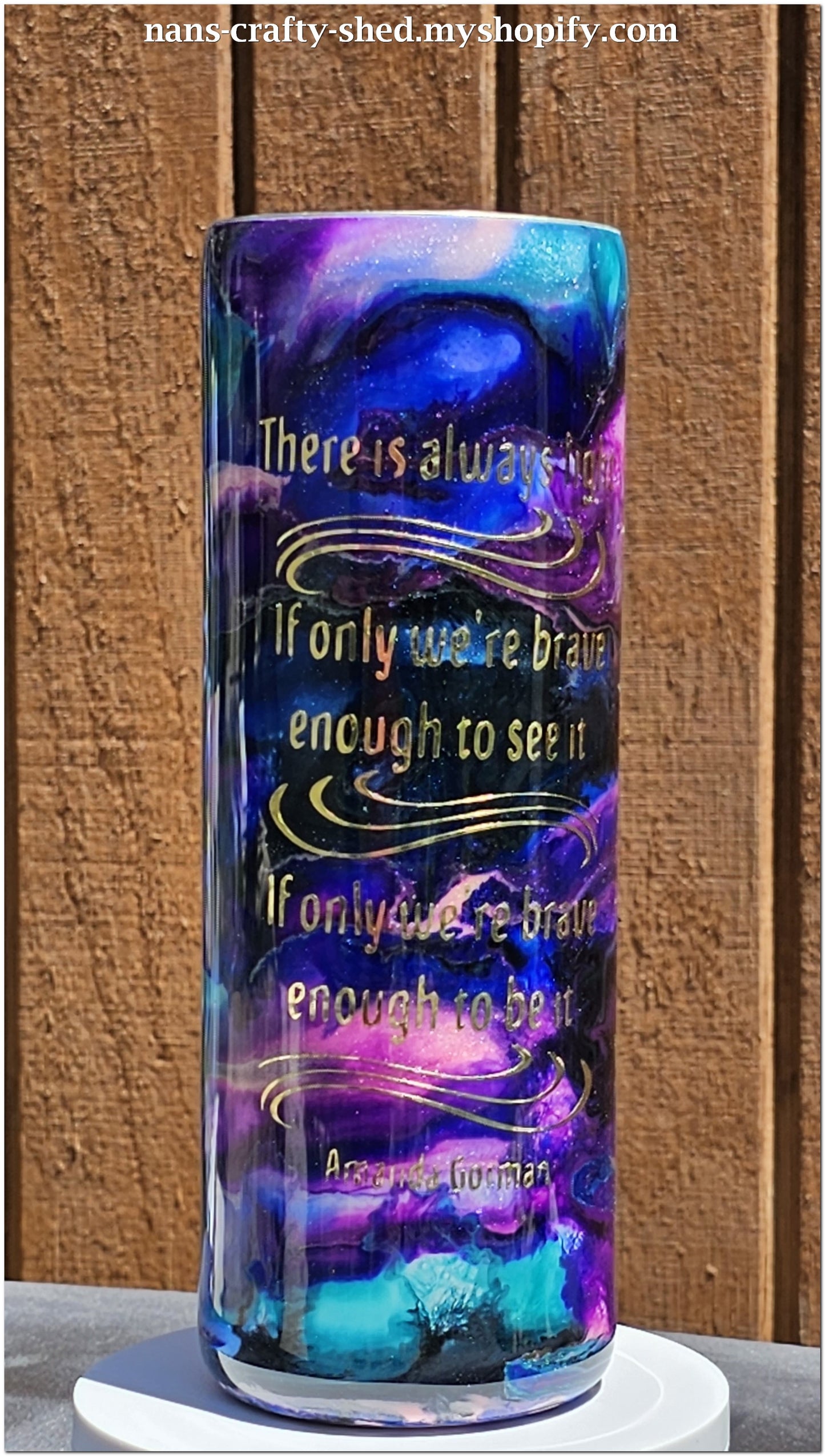 There is always light Amanda Gorman quote 20-ounce tumbler