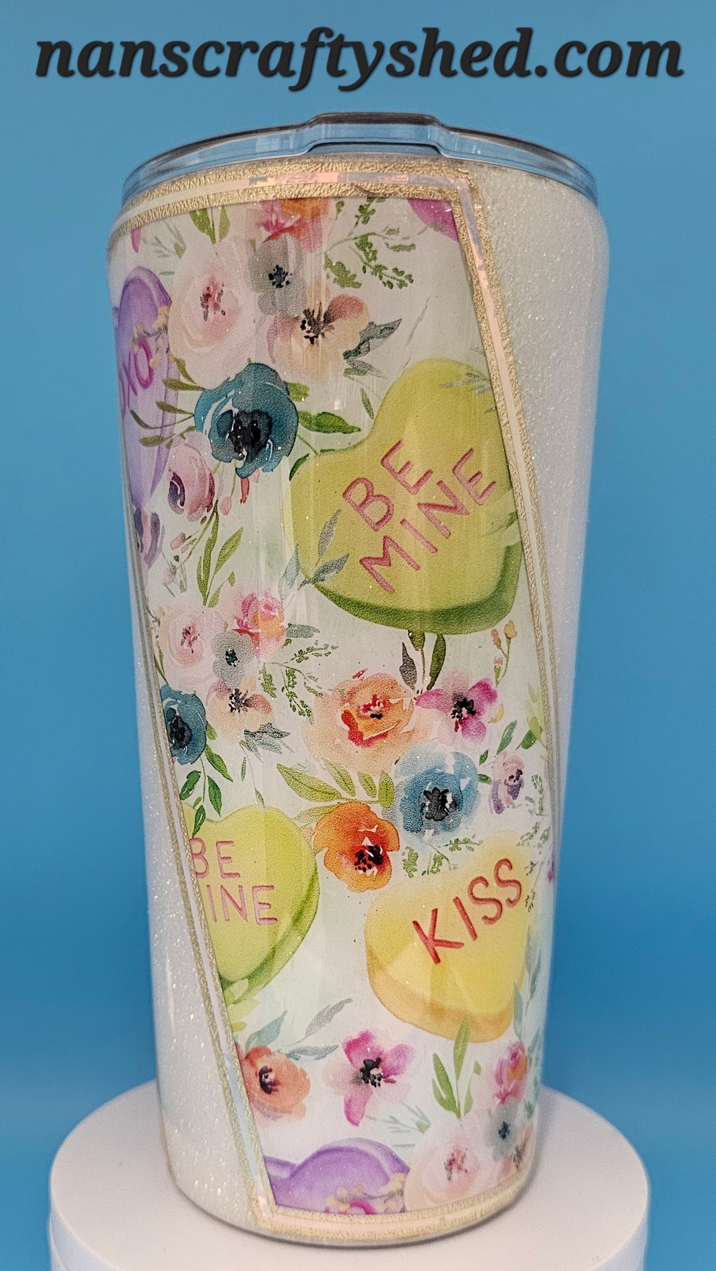 Candy Hearts and Flowers 22-ounce Tumbler