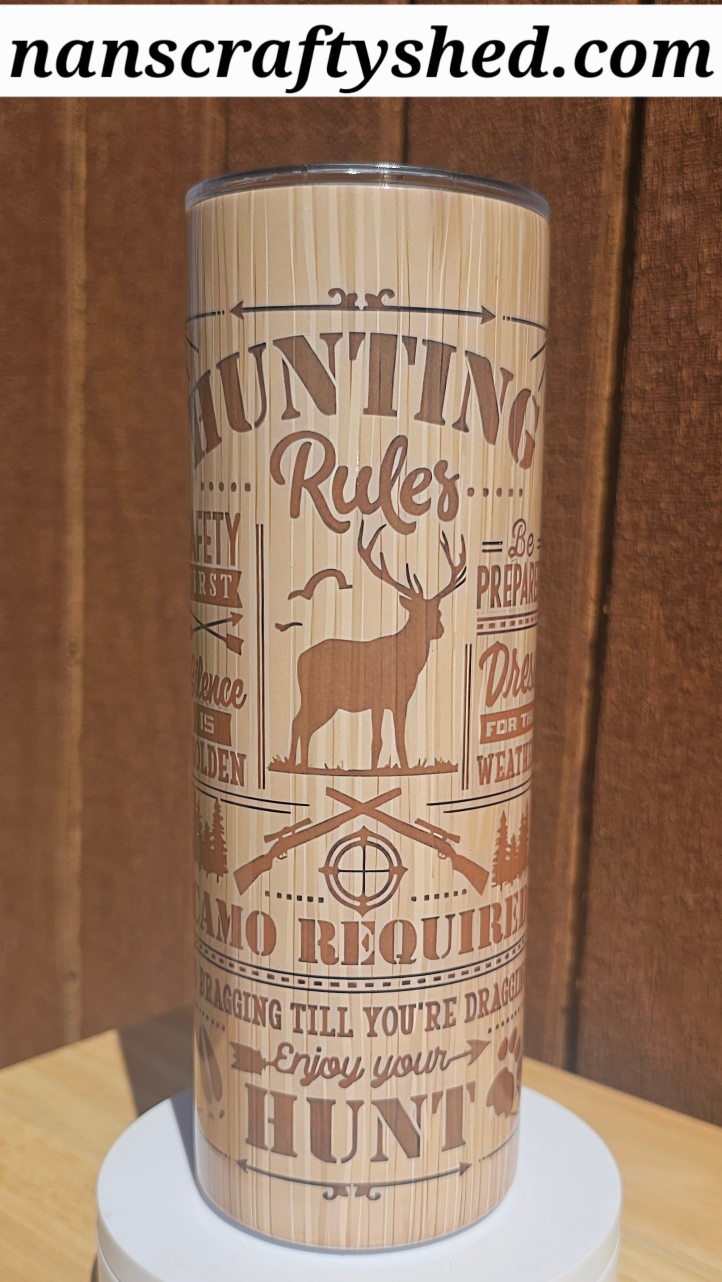 Hunting Rules with Deer 20-ounce tumbler