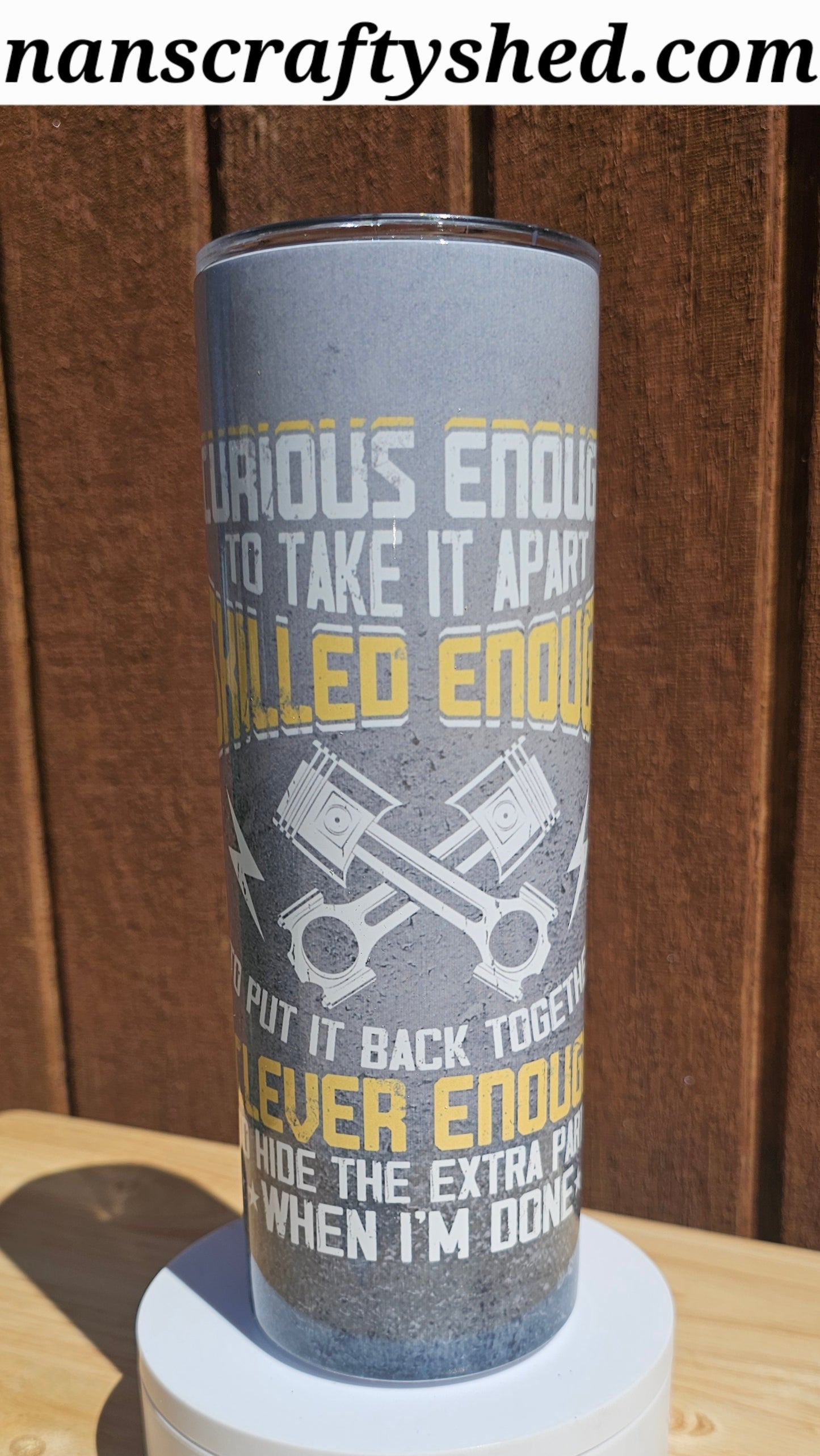 Curious, Skilled and Clever Mechanic 20-ounce Tumbler