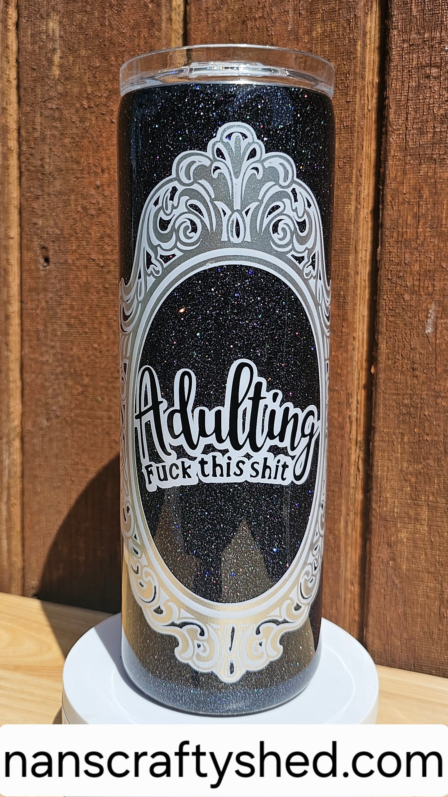 Adulting F*ck This Black and Silver