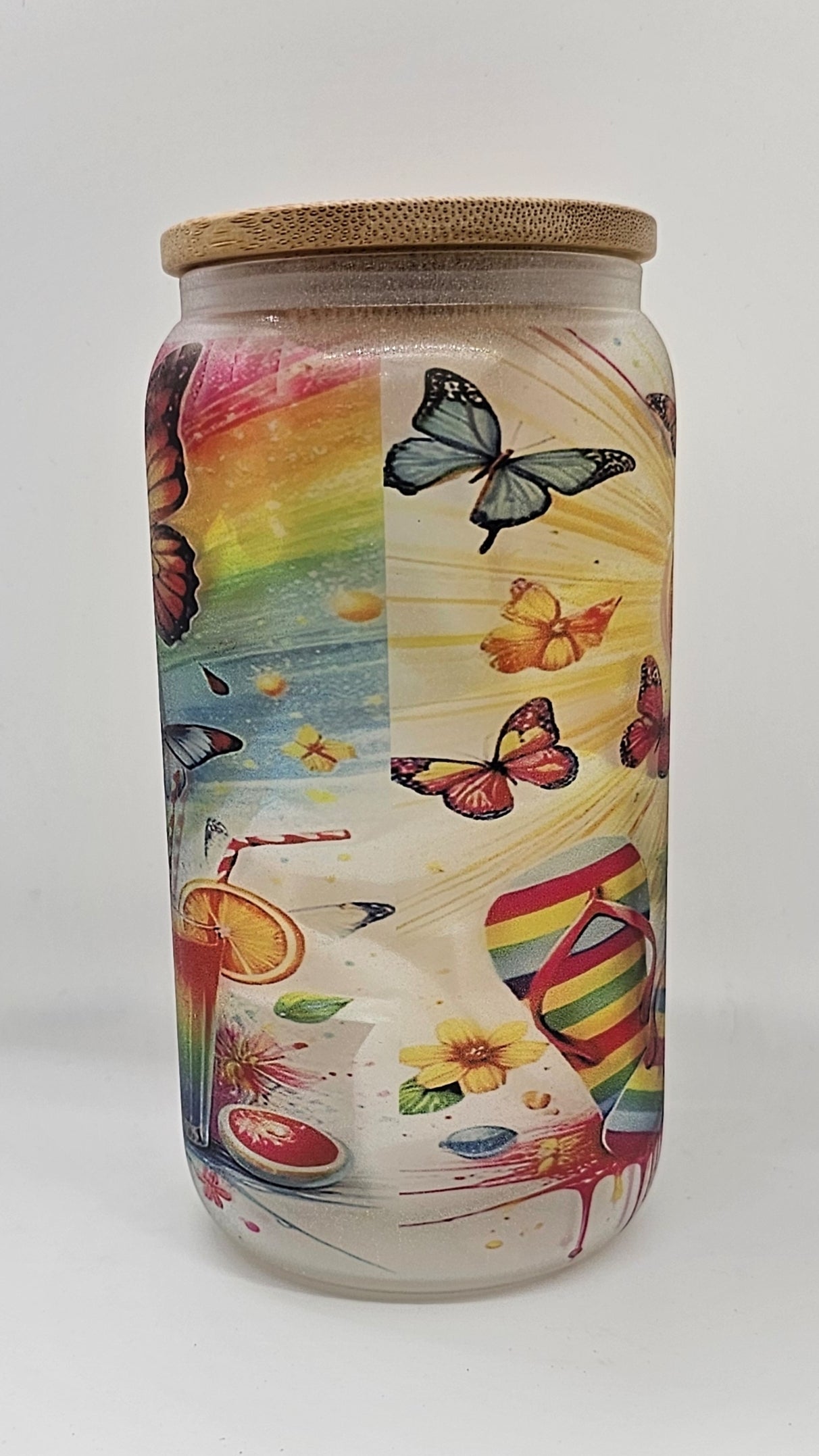 Sunflowers in the Summer Glass Tumbler