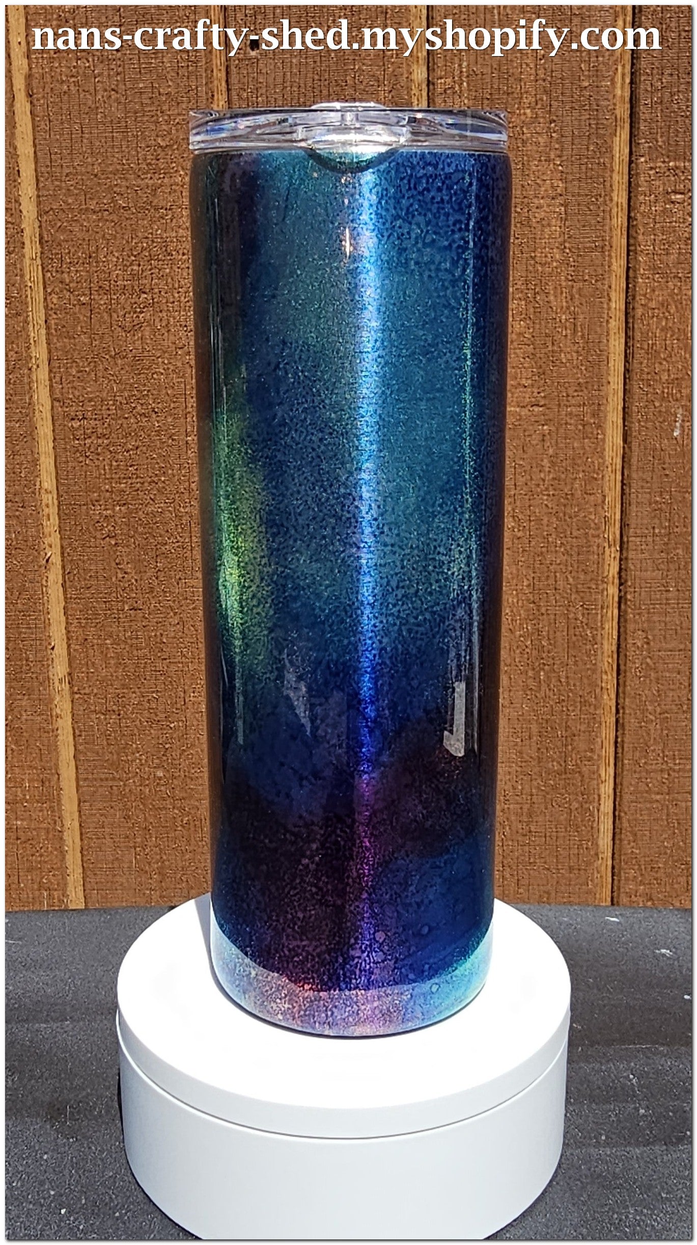 Blue and Purple Swirls 20-ounce Skinny Tumbler