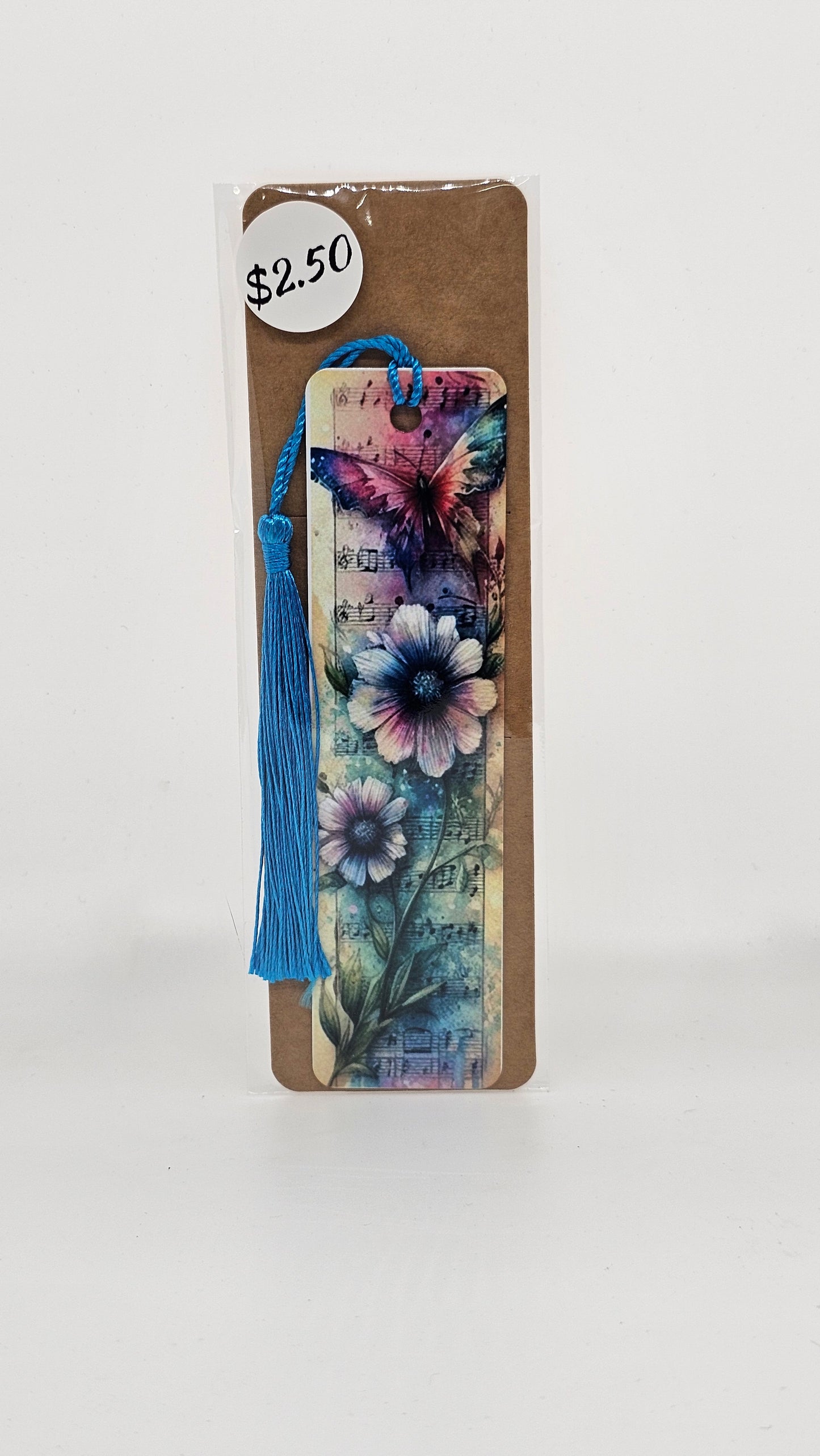 Butterfly with Music Notes Bookmark