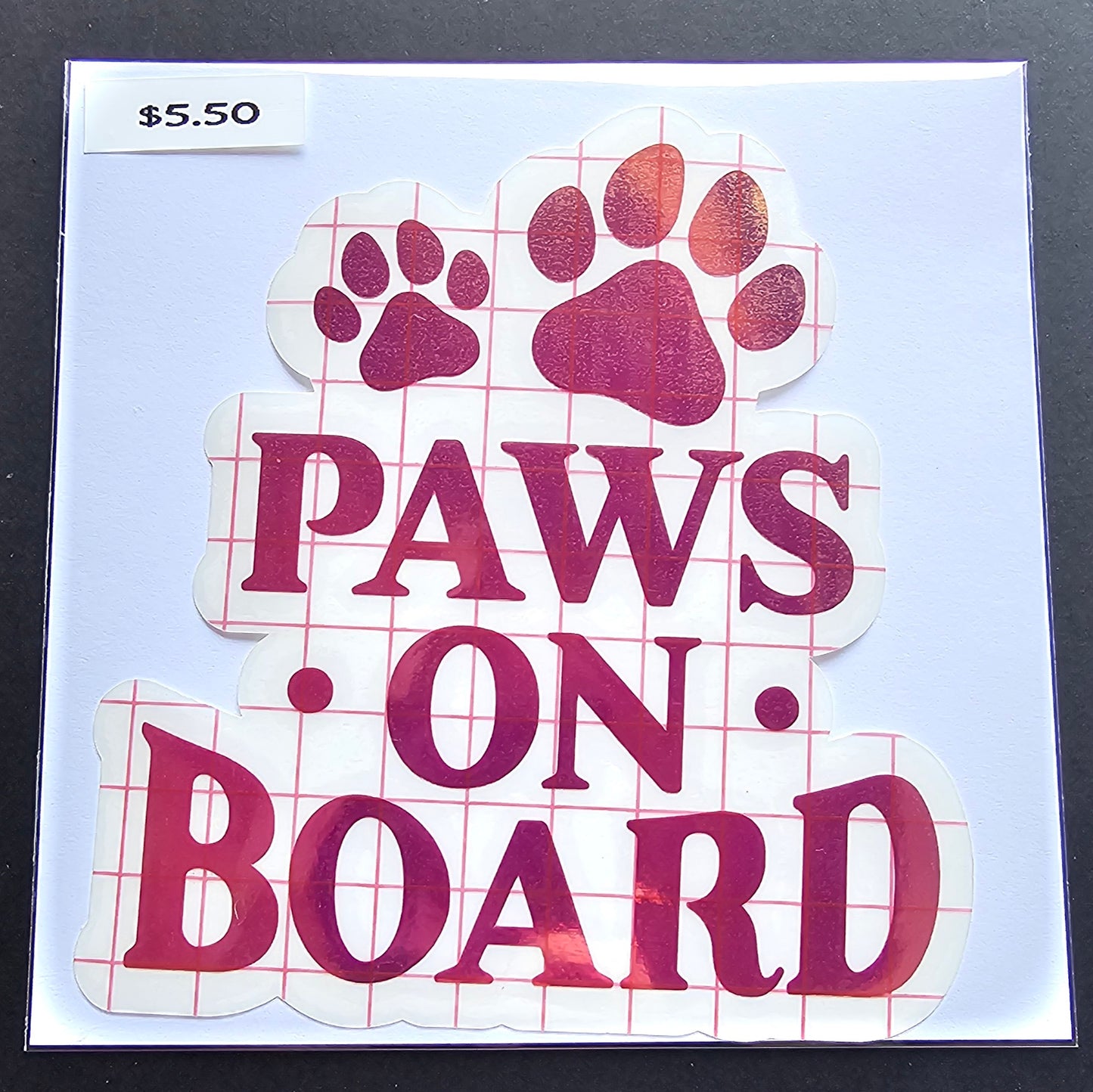 Paws on Board Decal
