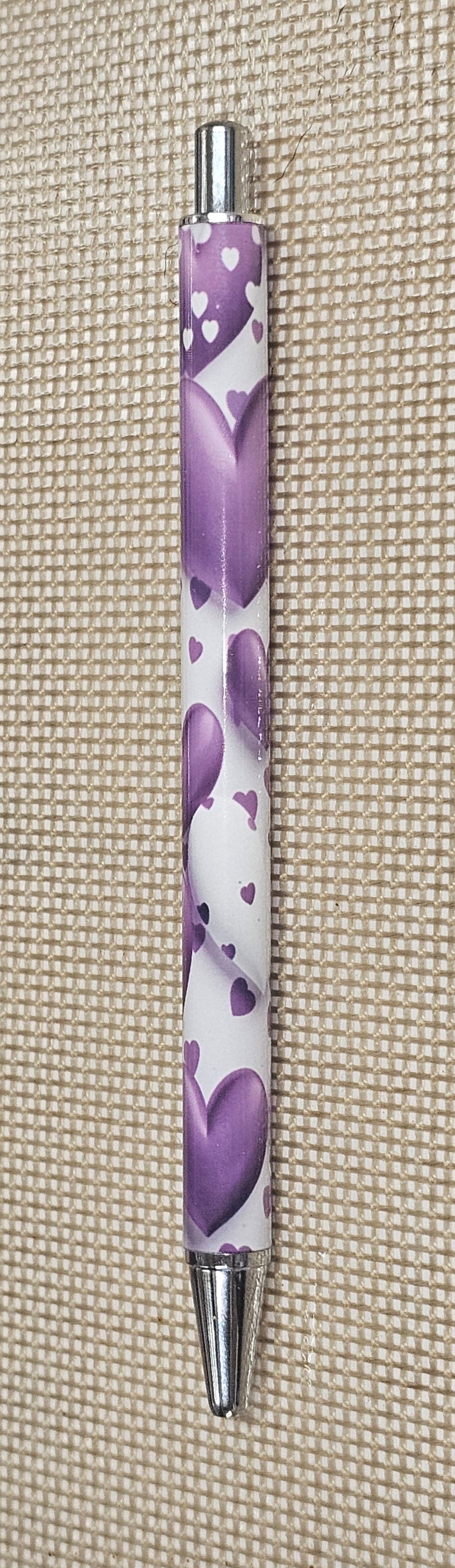 Purple Hearts Pen