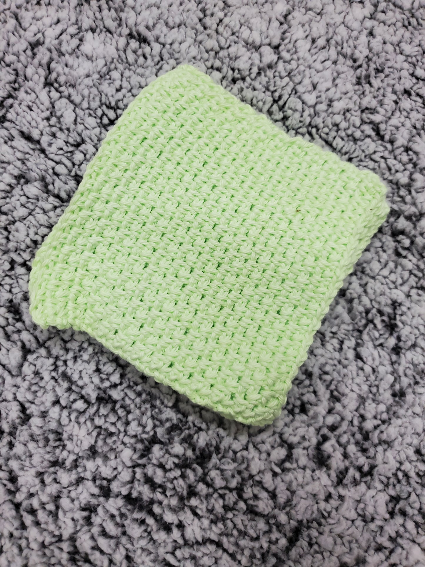 Light Green Handmade Crocheted dishcloth/washcloth