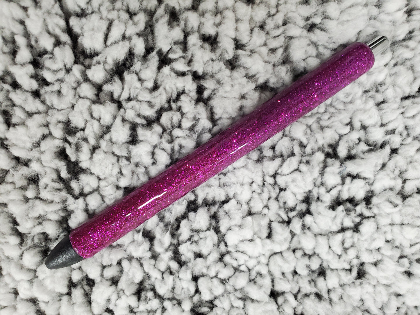 Magenta Faith, Hope, Love Glitter Pen - Refillable gel