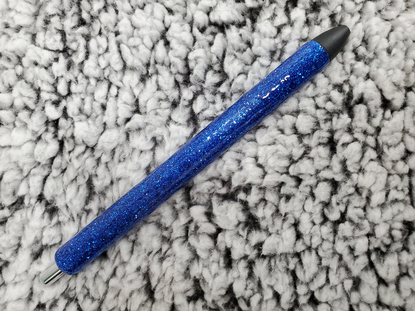 Blue "Believe" Glitter Pen - Refillable gel