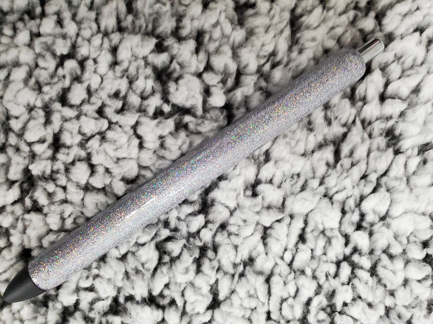 Silver holographic "hope" Glitter Pen - Refillable gel.