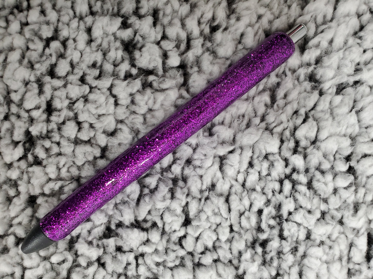 Purple "faith" Glitter Pen - Refillable gel.