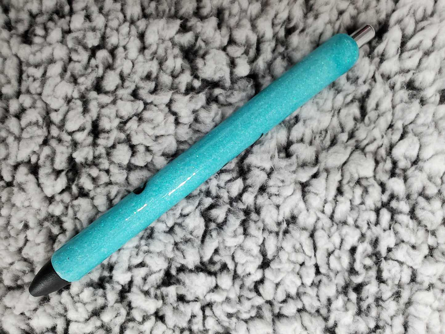 Light blue "faith" Glitter Pen - Refillable gel.