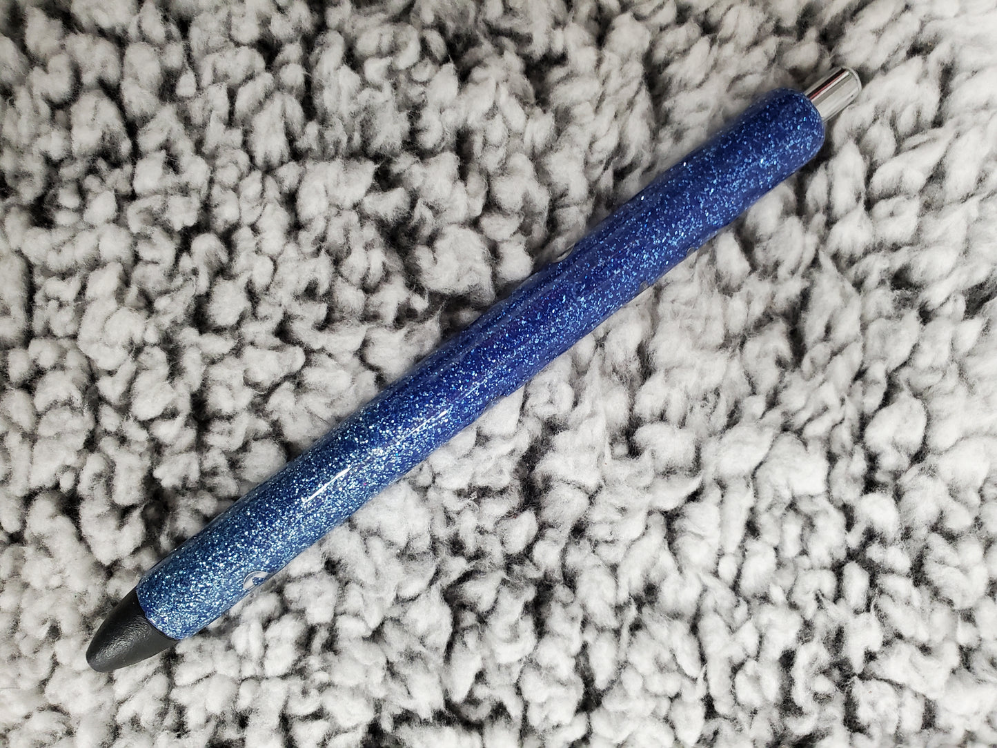 Blue "Love <3 Laughter" Glitter Pen - Refillable gel