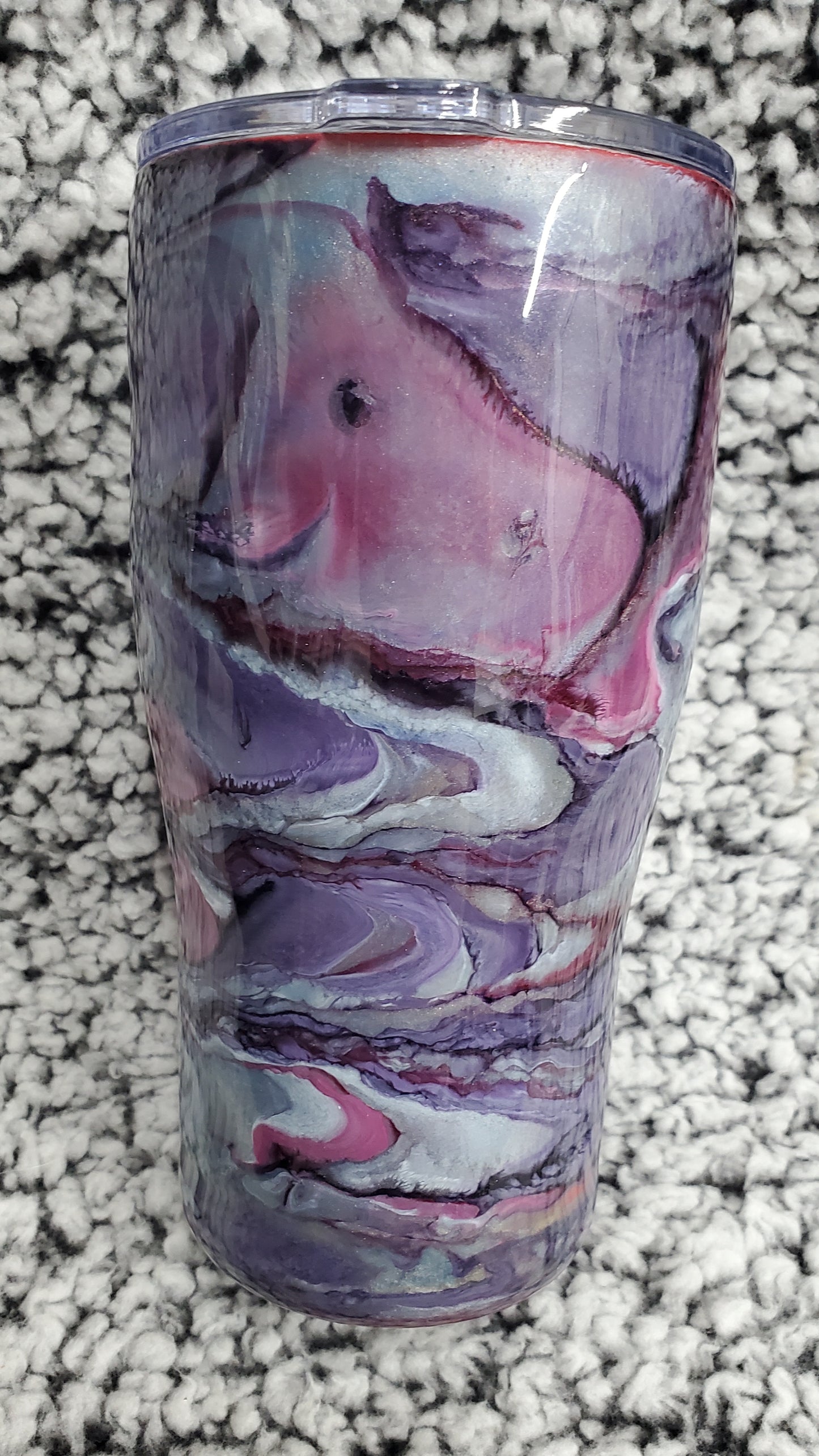 Purple, Pink and Silver Swirl 20-ounce Tumbler