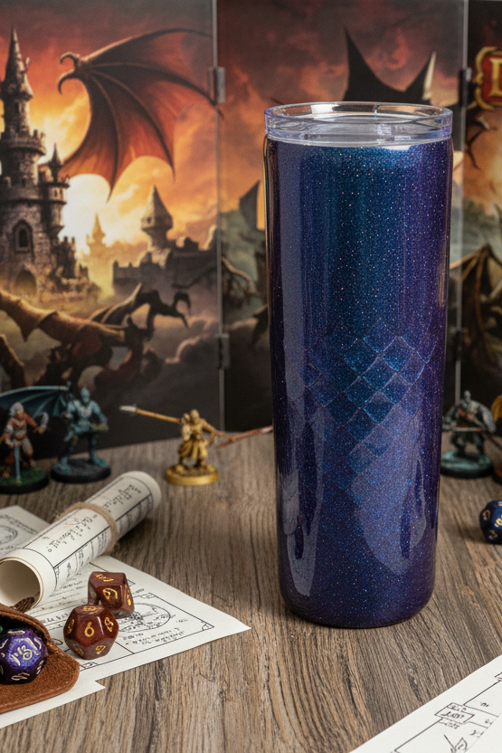 Blue to Purple Colorshift Dragon Scale 20-ounce Tumbler