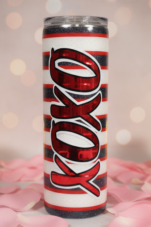 XOXO 30-ounce Glitter Tumbler