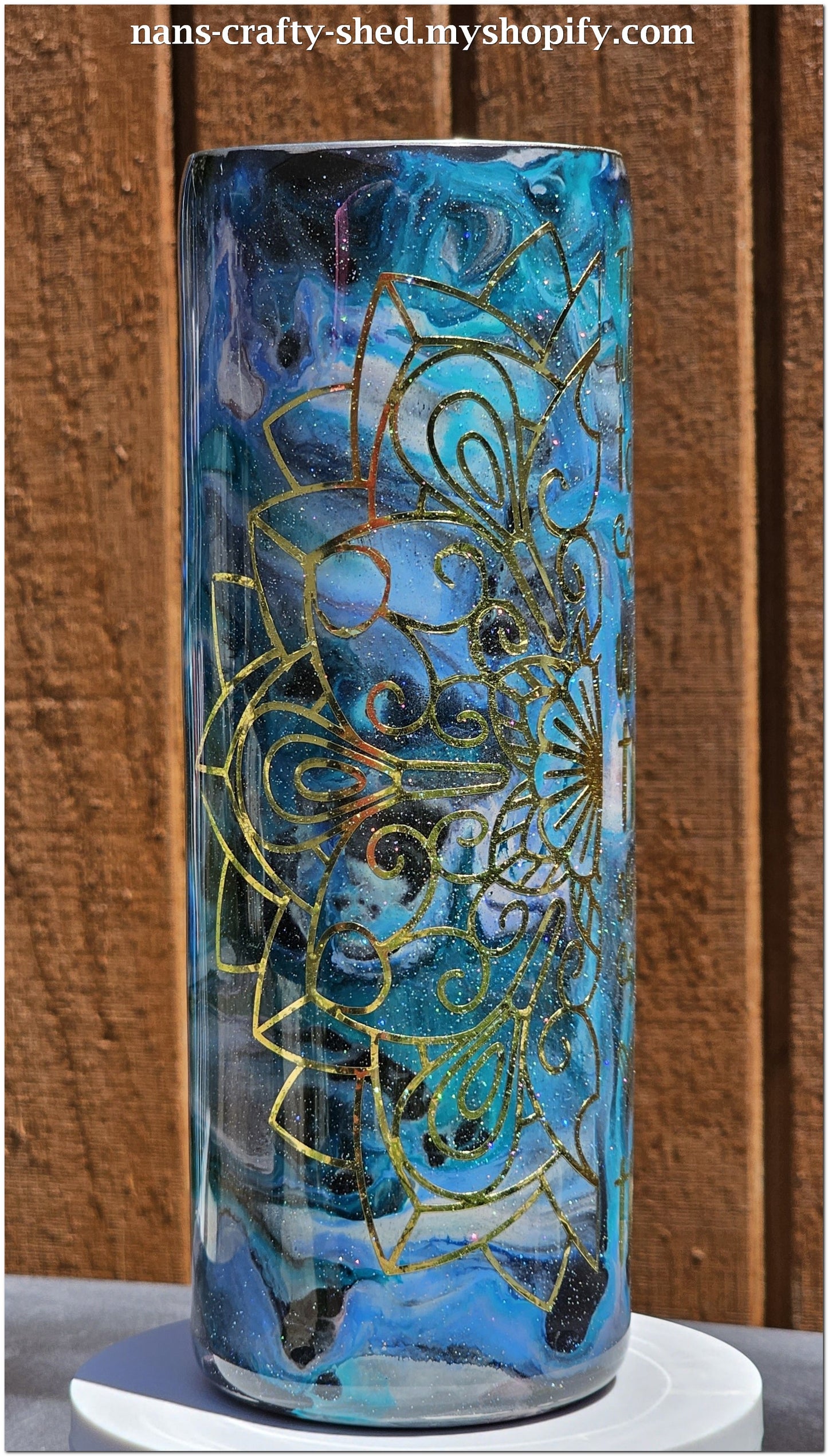 I am the storm blue swirls 20-ounce tumbler