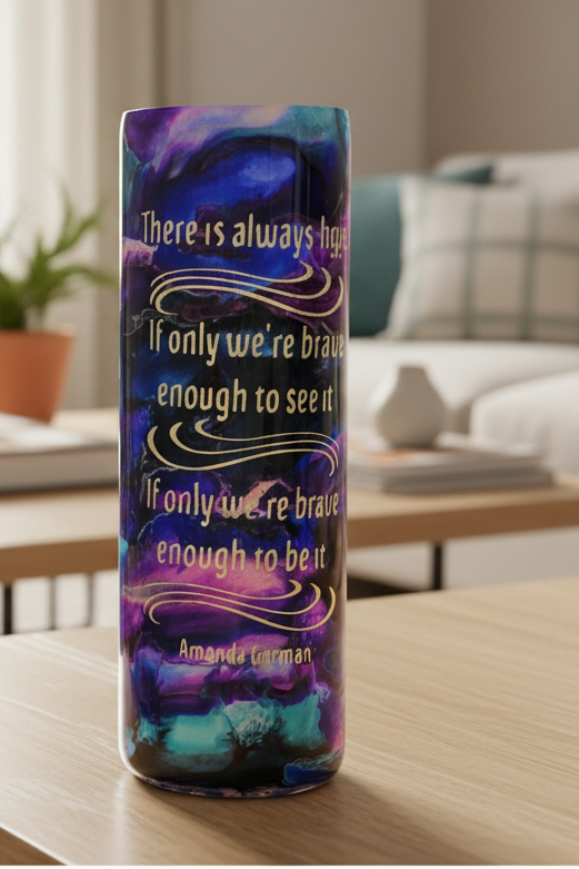 There is always light Amanda Gorman quote 20-ounce tumbler