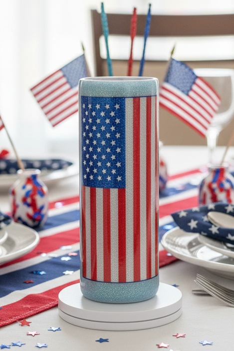 American Flag UV colorchange background 20-ounce