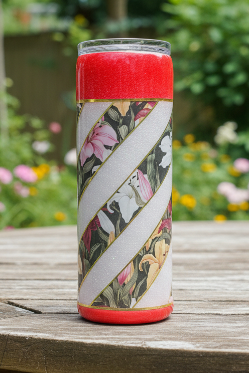 Red and white with lilies
