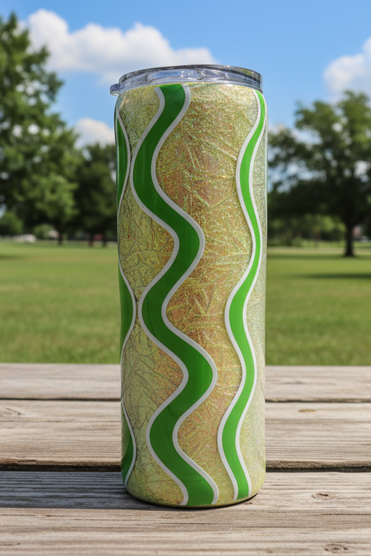 Green iridescent Waves 20-ounce tumbler