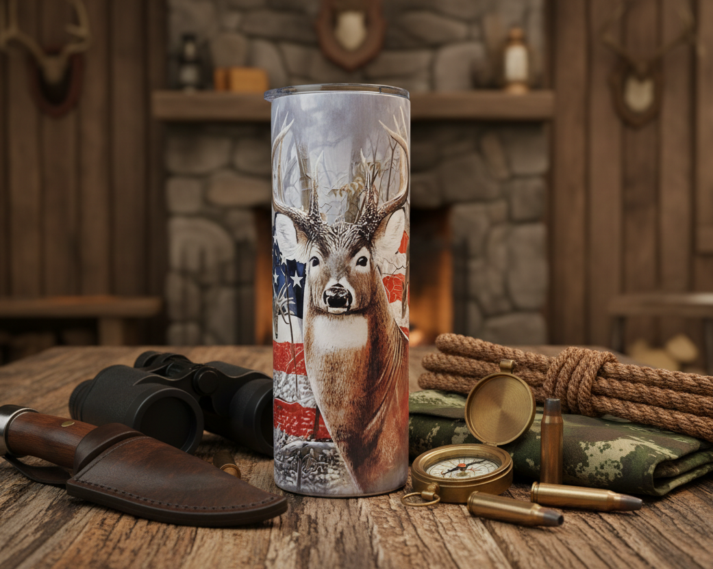 Hunting Rules with Deer 20-ounce tumbler