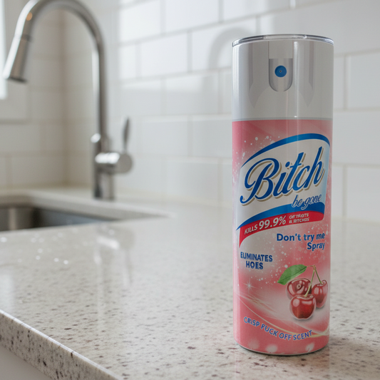 "B*tch be gone" 20-Ounce Stainless Steel Tumbler Cherry color