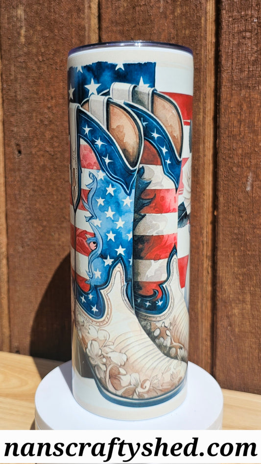 Patriotic Boots and Roses