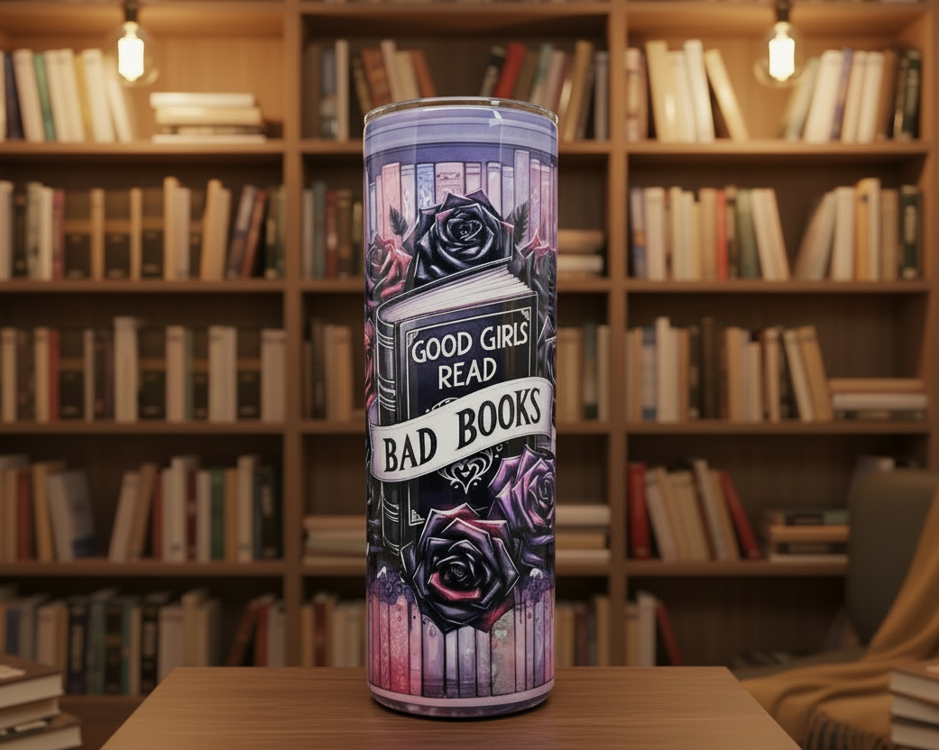 Good Girls read Bad Books 20-ounce Tumbler Purple