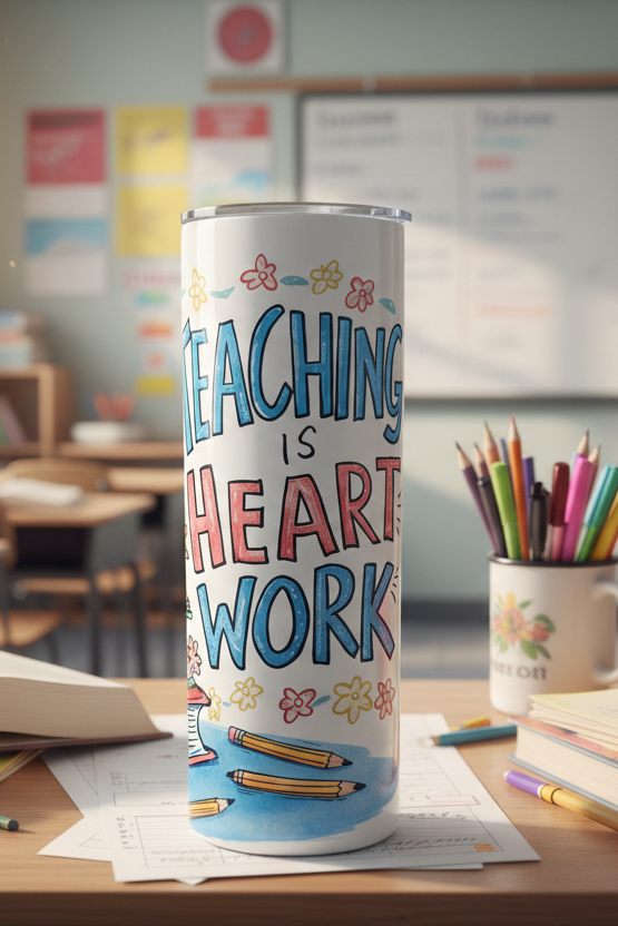 Teaching is Heart Work 20-ounce Tumbler