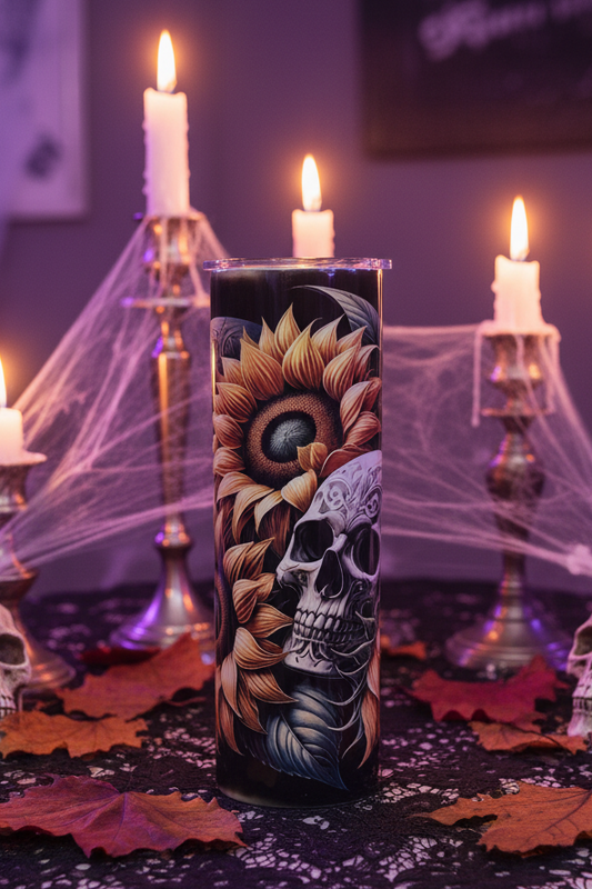 Sunflowers and a Skull 20-ounce Tumbler