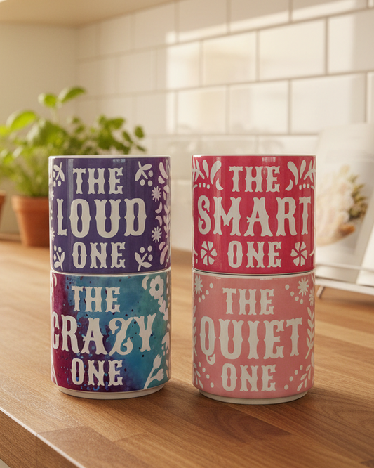 Nicknames Stacking Coffee Mugs (set of 4)