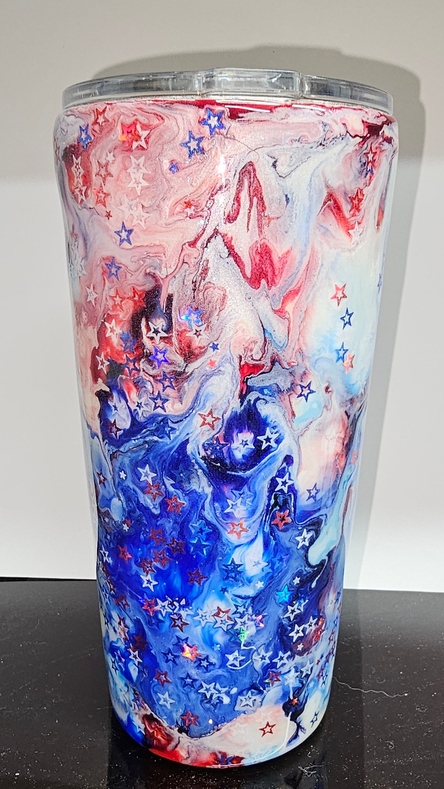 Red, White and Blue Swirls Tumbler 22oz