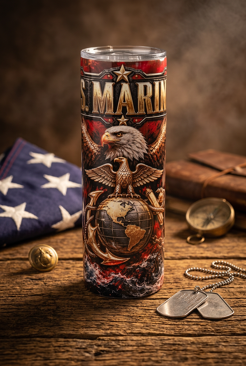 United States Marines 20-ounce Tumbler