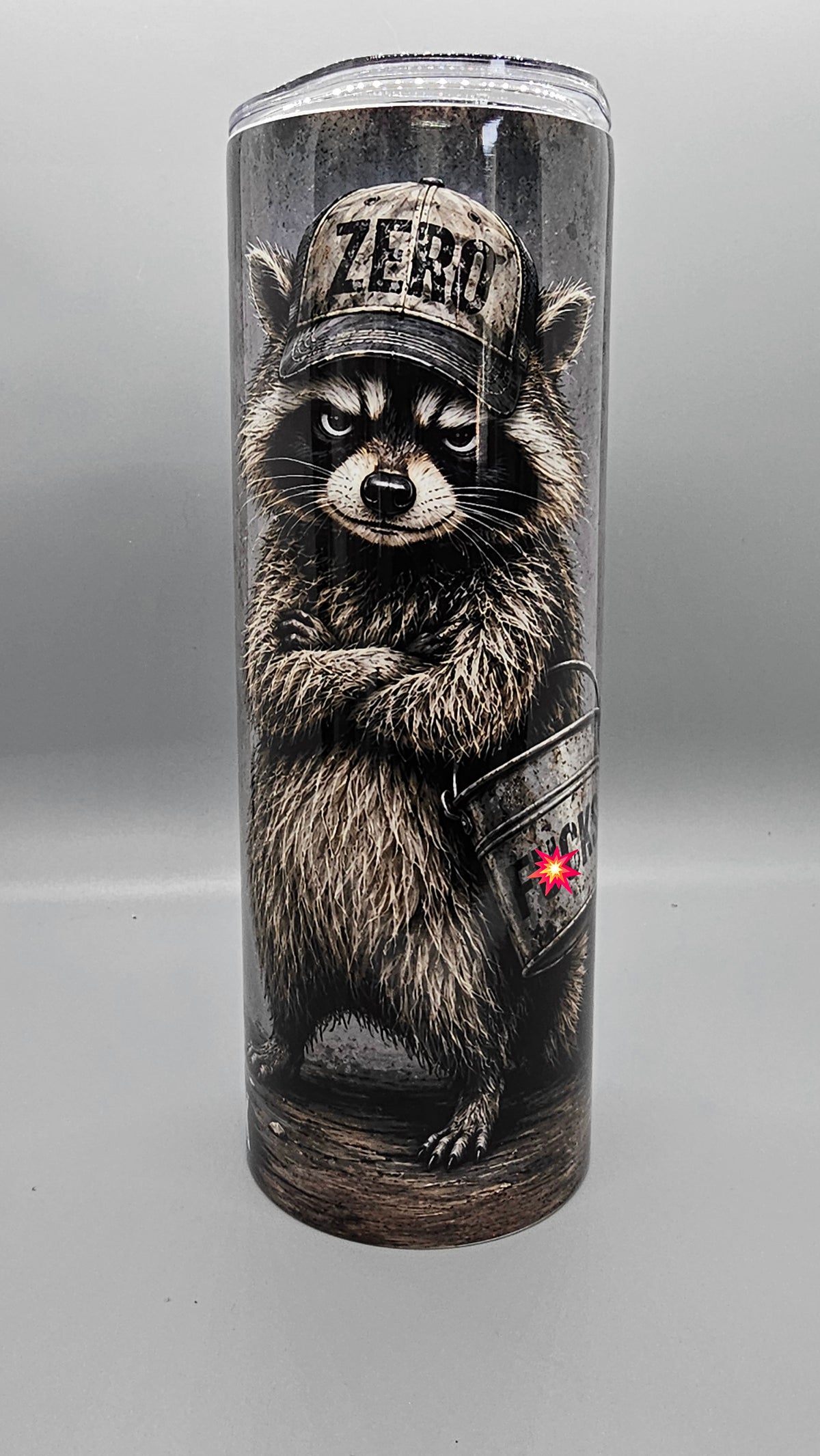 Zero F*cks to Give Racoon Tumbler
