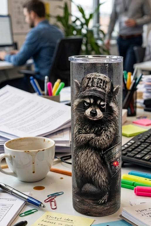 Zero F*cks to Give Racoon Tumbler