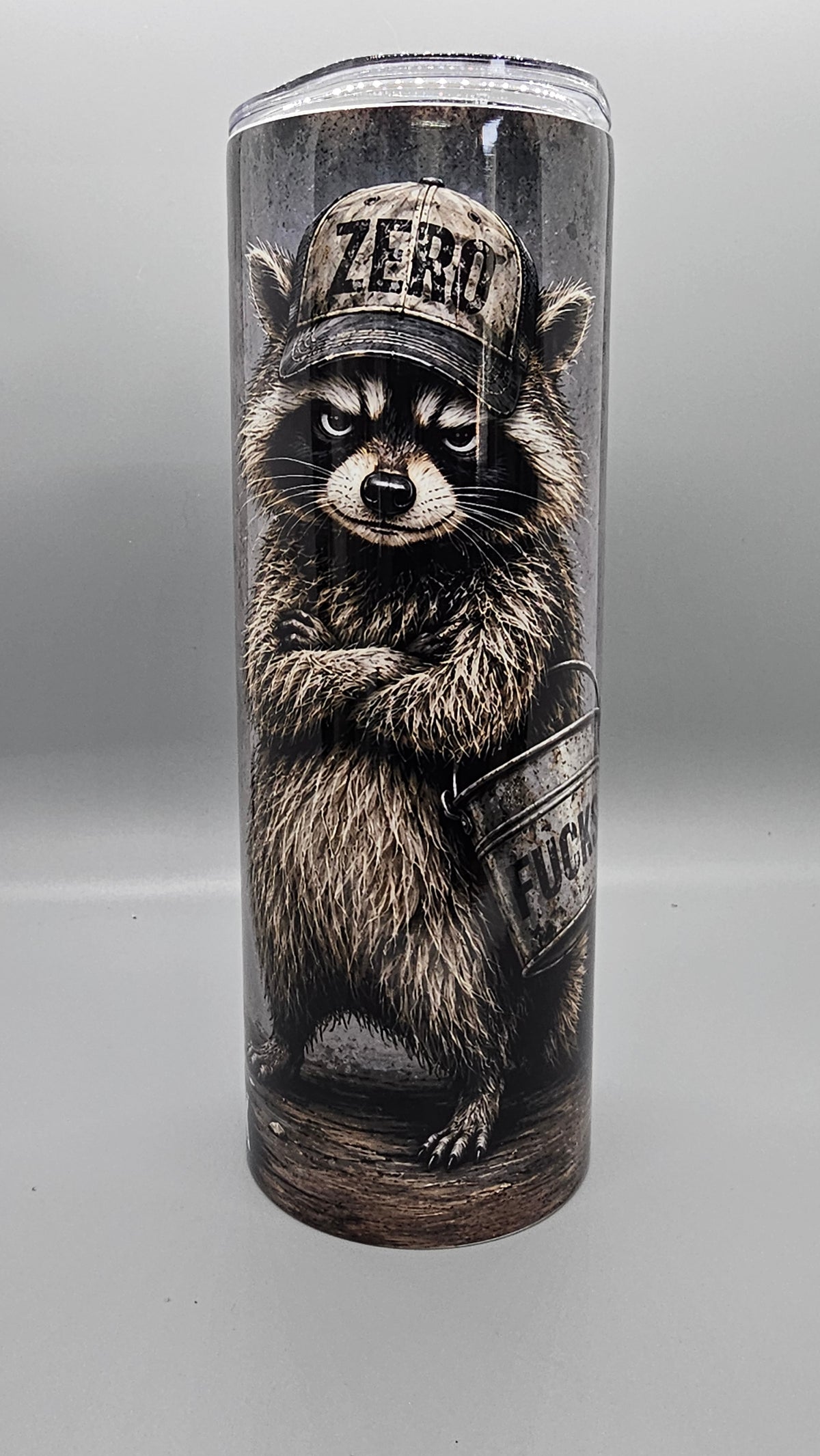 Zero F*cks to Give Racoon Tumbler