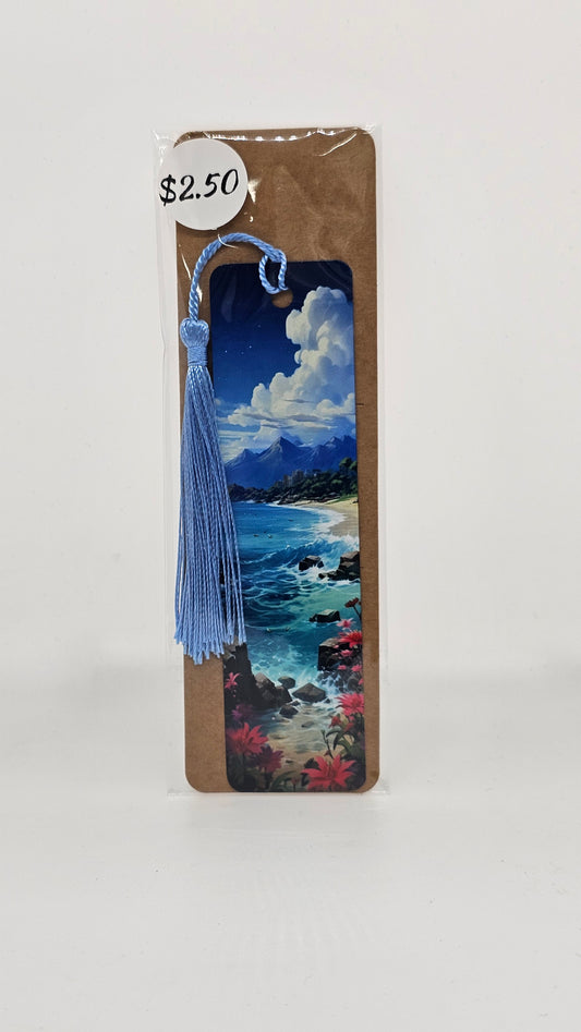 Beach and Mountains Bookmark