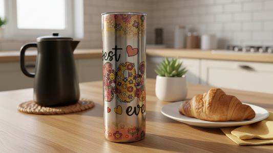 Best Mom Ever on Silver Background