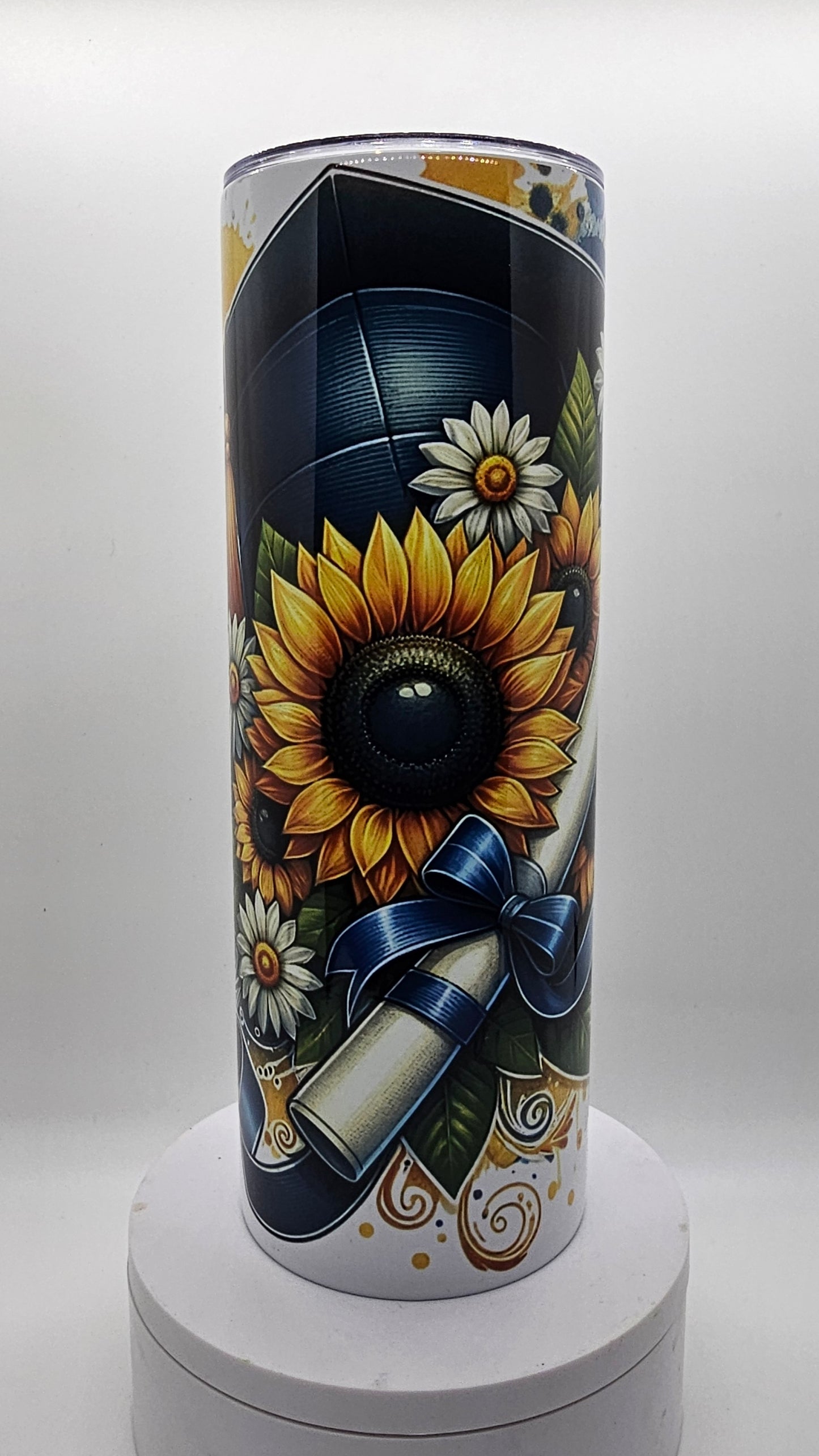 Blue and Yellow Graduation 20oz. Tumbler