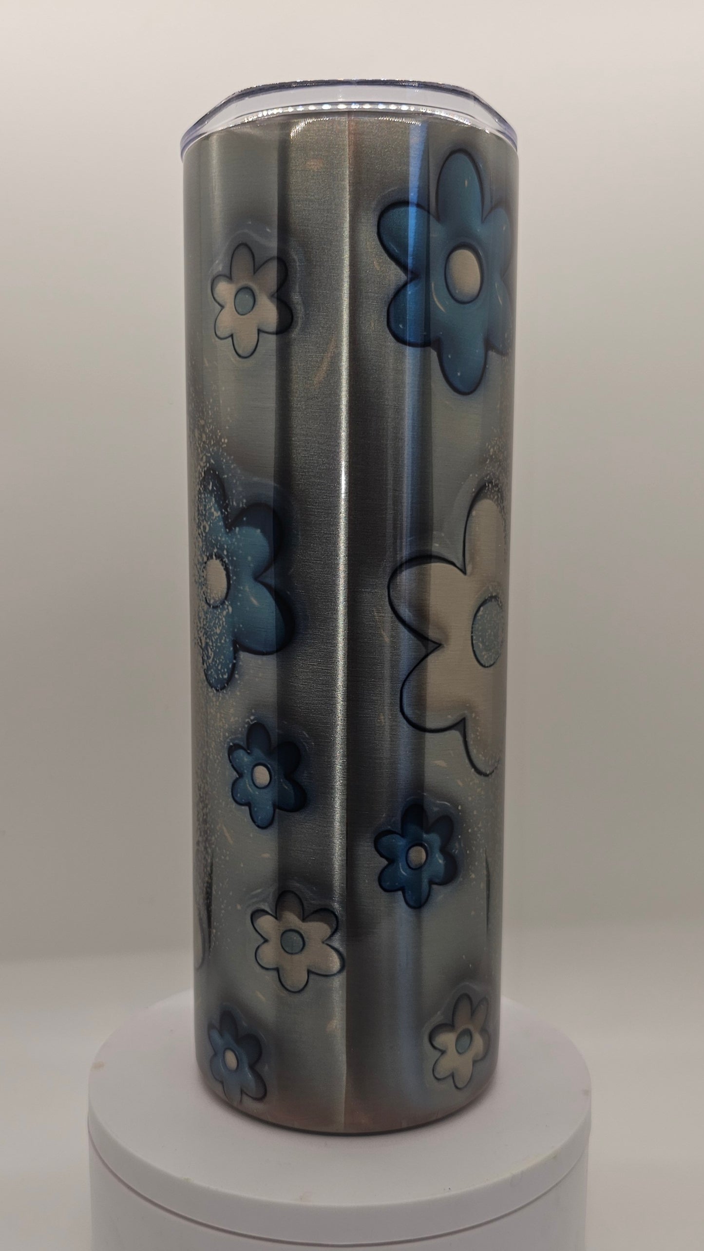 Mom Heart with Blue flowers