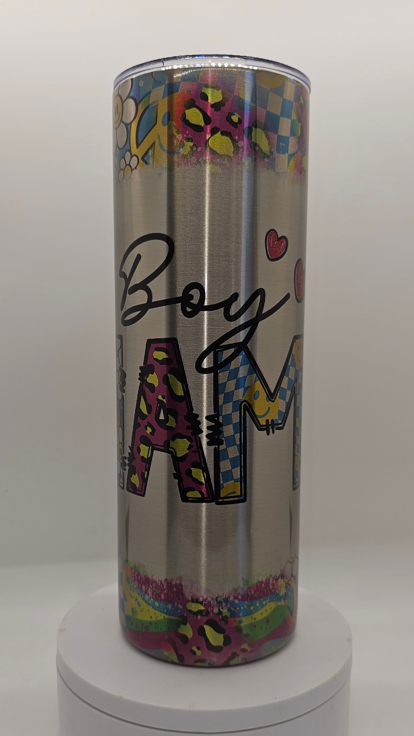 Retro style Boy Mama 20oz. Tumbler
