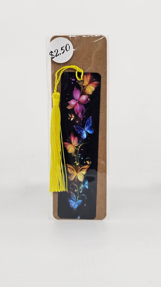 Neon Butterflies Bookmark