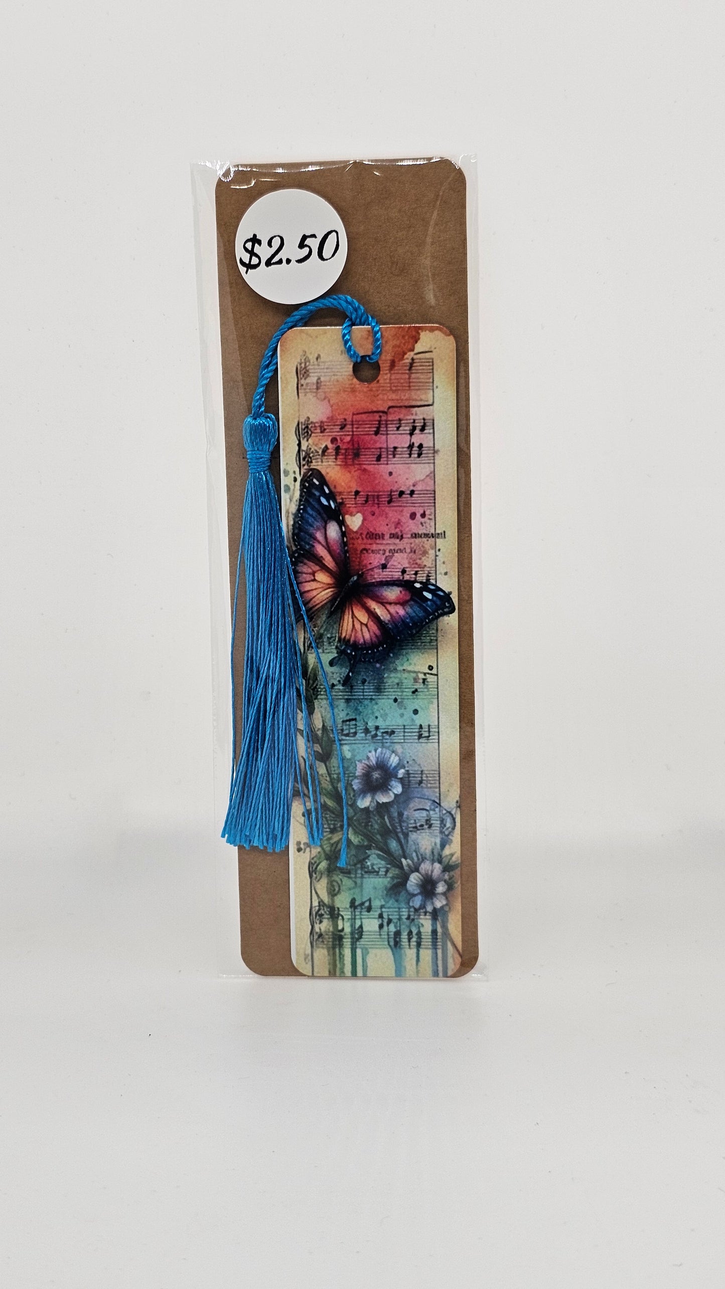 Butterfly and Music Notes Bookmark
