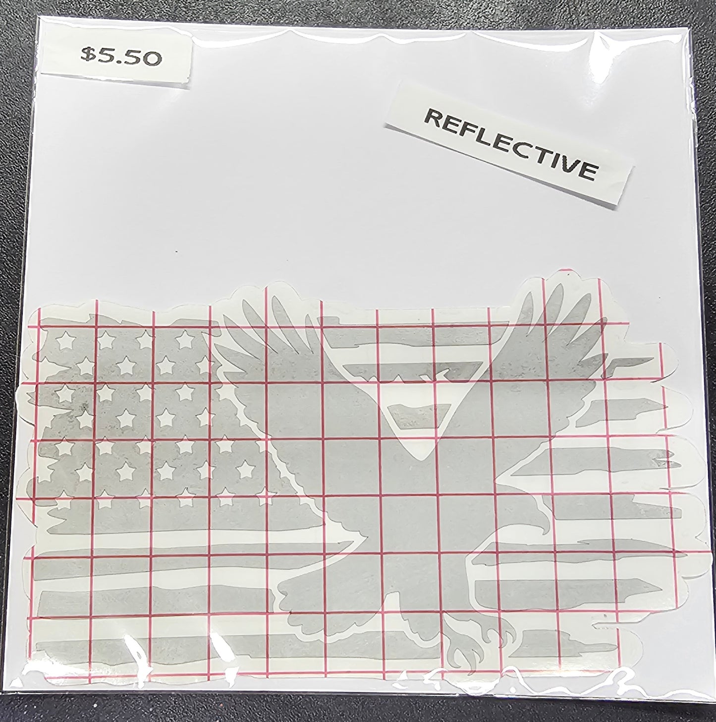 Distressed American Flag with Eagle Decal