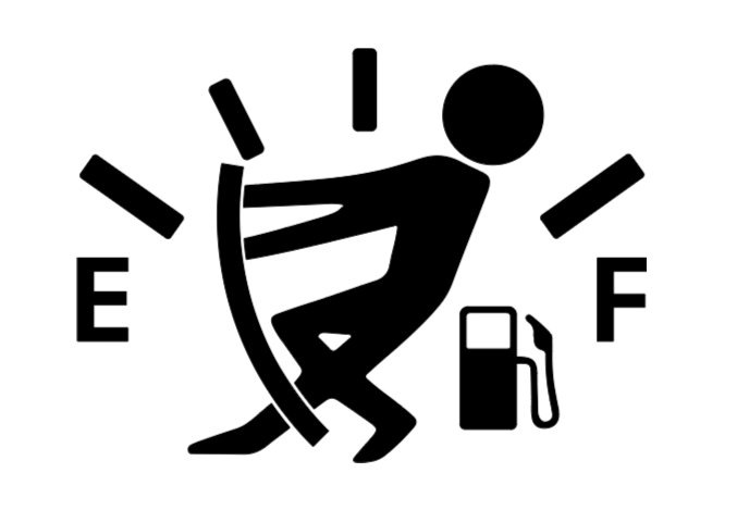 Fighting the Empty Fuel Tank Decal