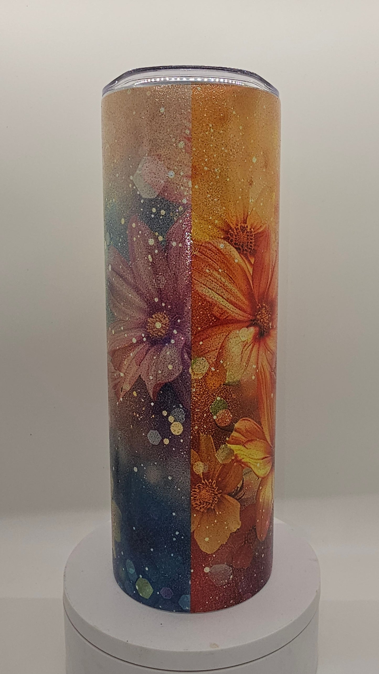 Flower Glitter 20oz. Tumbler