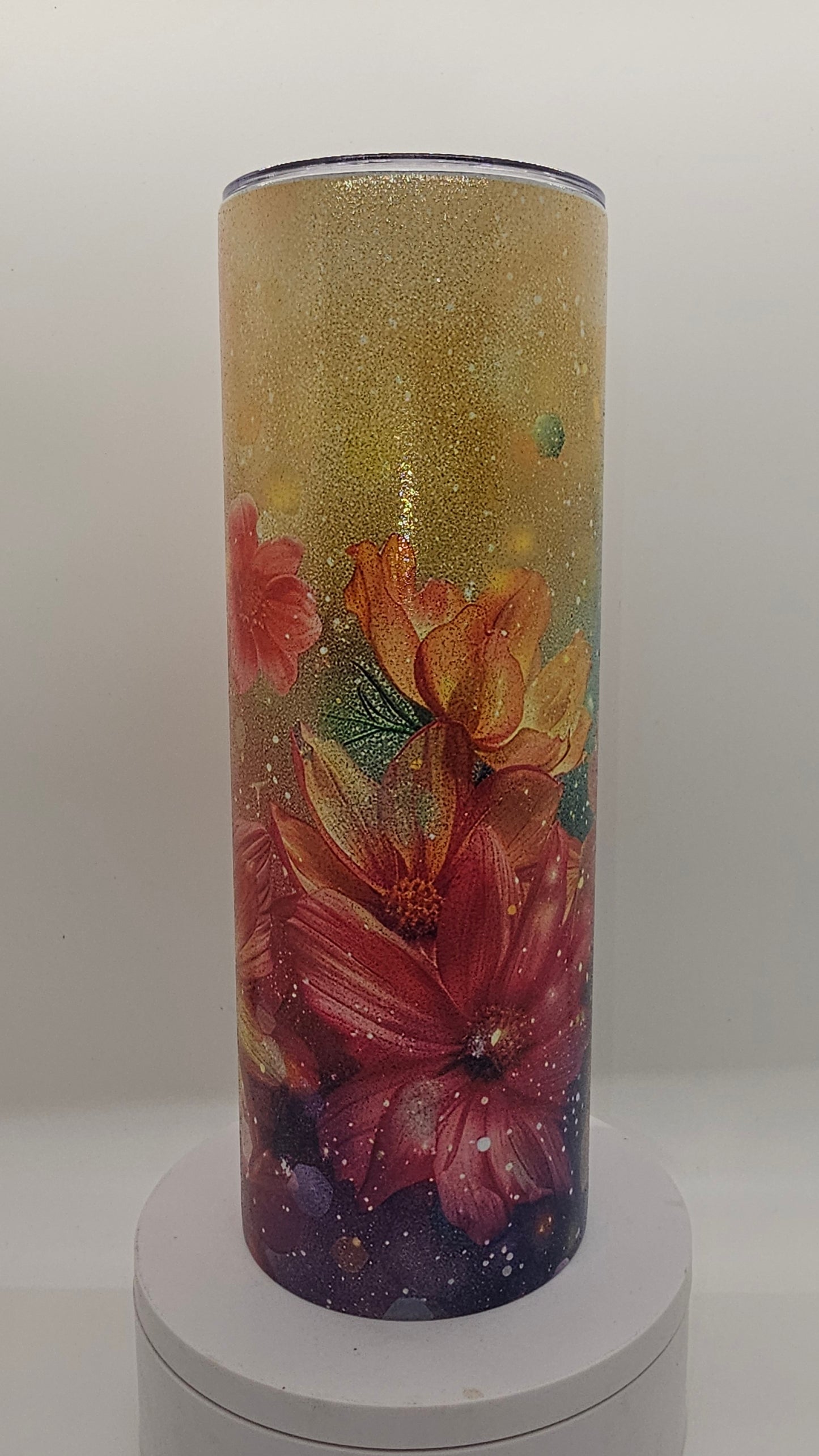 Flower Glitter 20oz. Tumbler
