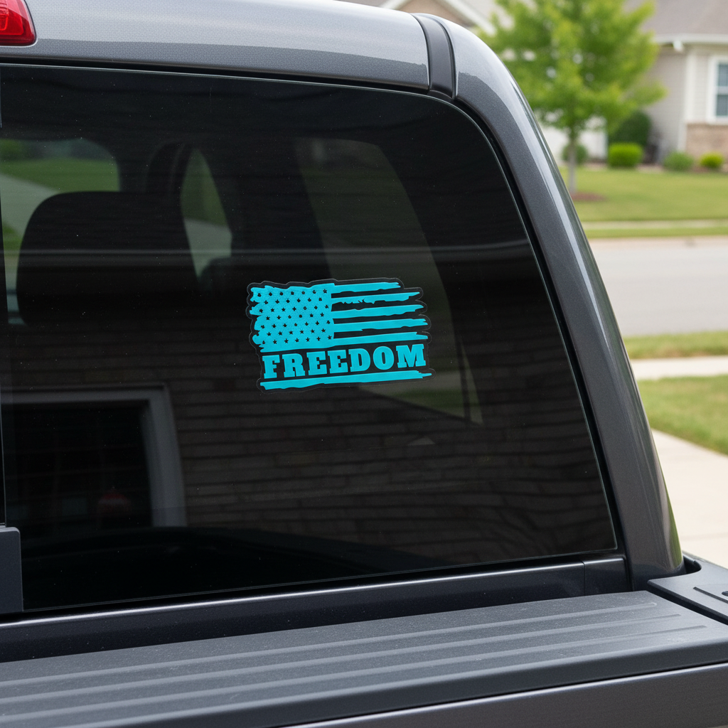Freedom Distressed Flag Decal